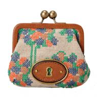 OtrosCarteras - MonederosSLW VRI LTHR FRME COIN EMBR LINEN FLORAL