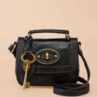 OtrosBolsosBAG W VRI LTHR SMALL FLAP BLACK