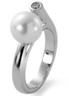 Joyas OroAnillosAnillo diamante y perla